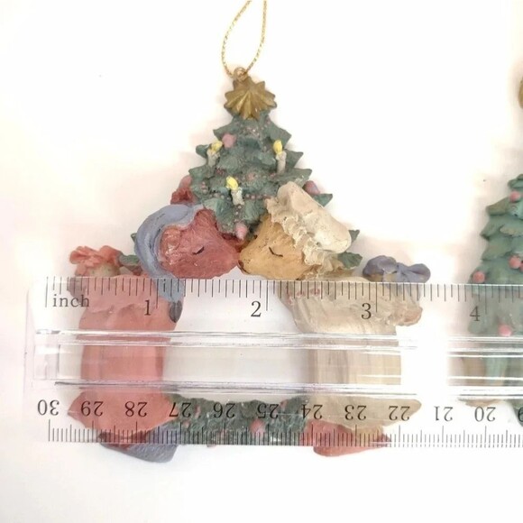 Christmas Ornaments Wreath and Bears Lot of 2 - Picture 8 of 16